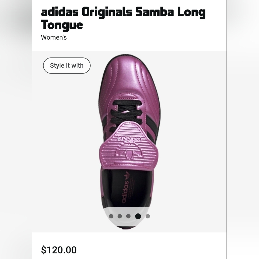New Adidas Samba Jq7451 Metallic Pink & Black - Women's 8